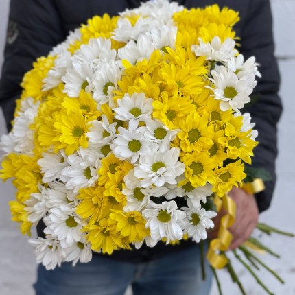 Букет из разноцветных хризантем - купить с доставкой в в Армянск